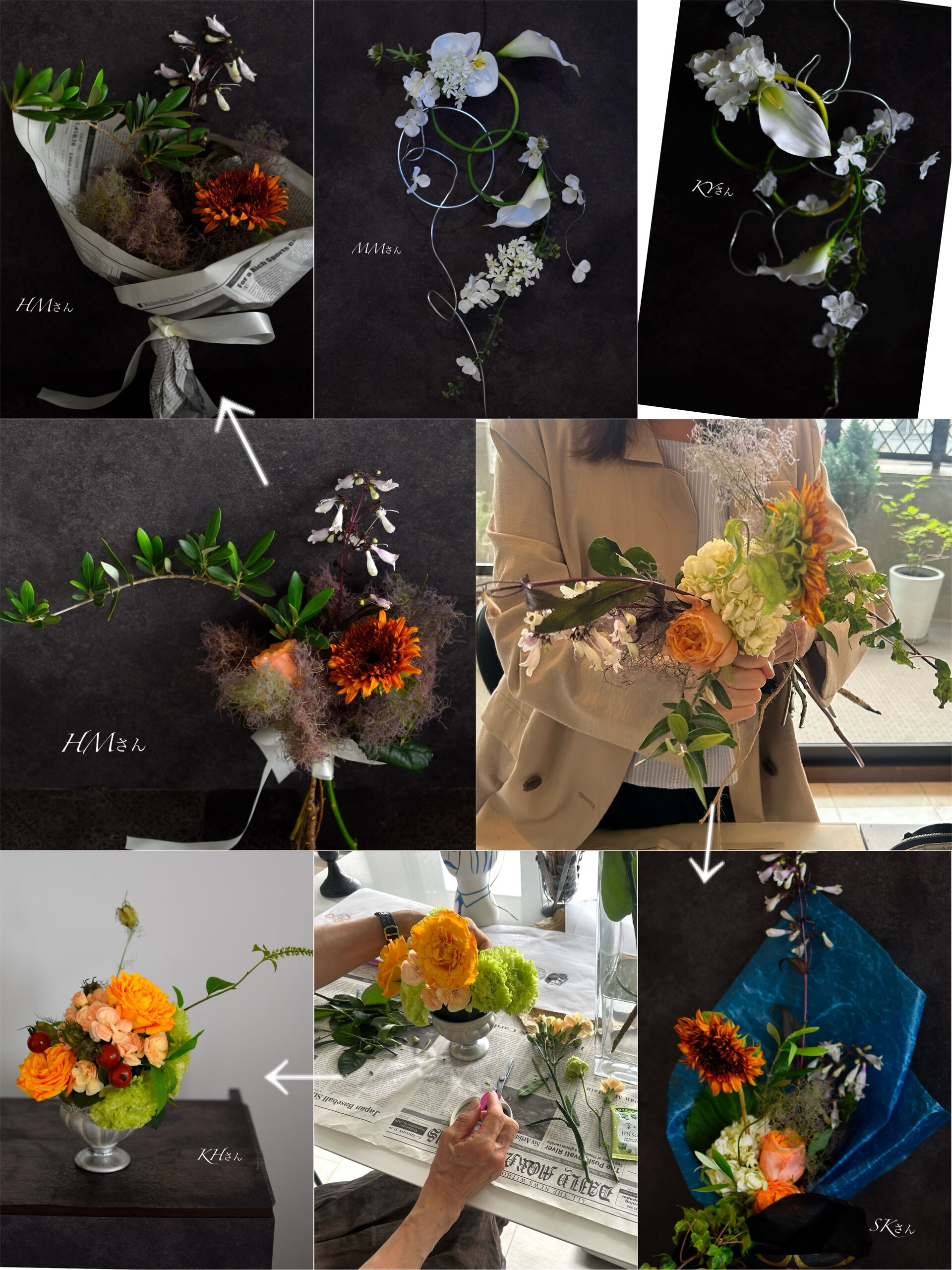 フラワーレッスン生徒さんの作品をご紹介🌿